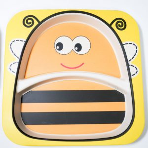 Set vajilla bambu para bebes, plato