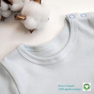 Body azul manga corta